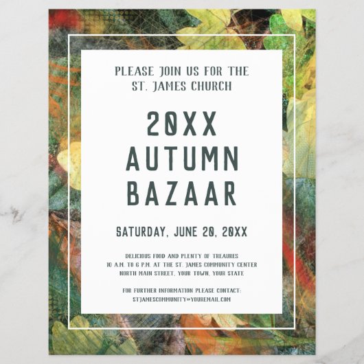 Autumn Bazaar, School of Community Event Green Lea Flyer (Voorkant)