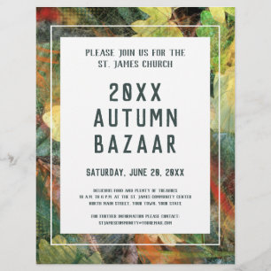 Autumn Bazaar, School of Community Event Green Lea Flyer