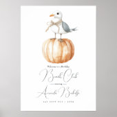 Autumn Beach Club Welcome Sign - Coastal Chic Fall Poster (Voorkant)