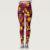 "AUTUMN BEAUTY" Kunstpatroon Leggings (Voorkant)