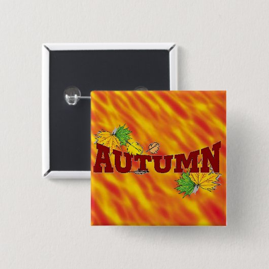 Autumn Beauty - Vierkante Button 5,1 Cm (Voorkant /achterkant)