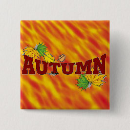 Autumn Beauty - Vierkante Button 5,1 Cm