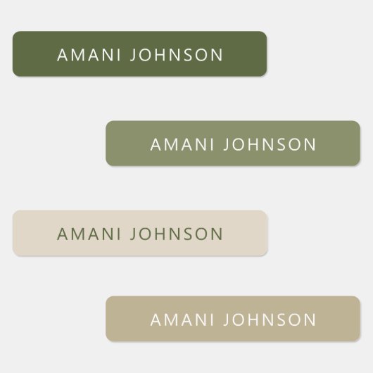 Autumn Beech Forest Tone Colour Name Labels (Groep)