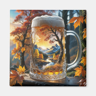 Autumn Beer Mok Magnet
