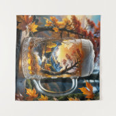 Autumn Beer Mok Tapestry Wandkleed (Voorkant (horizontaal))