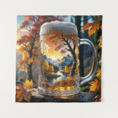 Autumn Beer Mok Tapestry Wandkleed (Voorkant)