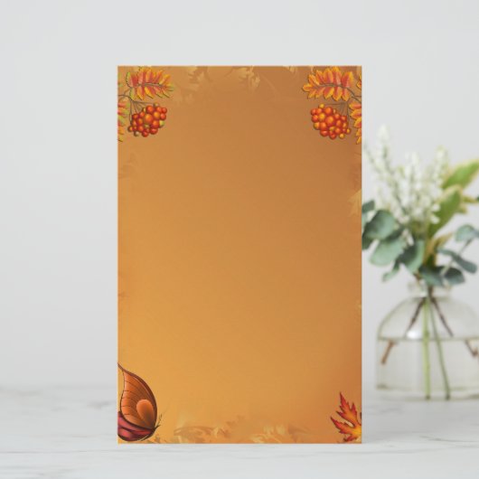 Autumn Berries Briefpapier (Staand voorkant)