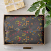 Autumn berries on chocolate brown 2 tissuepapier (Geschenk)