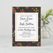 Autumn bessen op chocoladebruin 2 kaart (Staand voorkant)