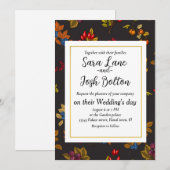 Autumn bessen op chocoladebruin 2 kaart (Voorkant / Achterkant)