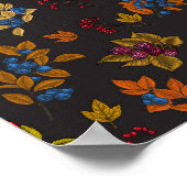 Autumn bessen op chocoladebruin 2 poster (Hoek)