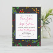 Autumn bessen op chocoladebruin kaart (Staand voorkant)