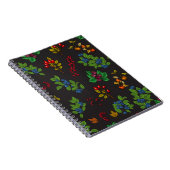 Autumn bessen op chocoladebruin notitieboek (Rechterzijde)