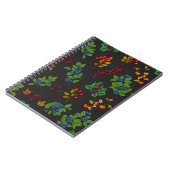 Autumn bessen op chocoladebruin notitieboek (Linkerzijde)