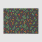 Autumn bessen op chocoladebruin tissuepapier (Voorkant)