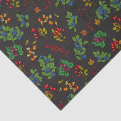 Autumn bessen op chocoladebruin tissuepapier (Detail)