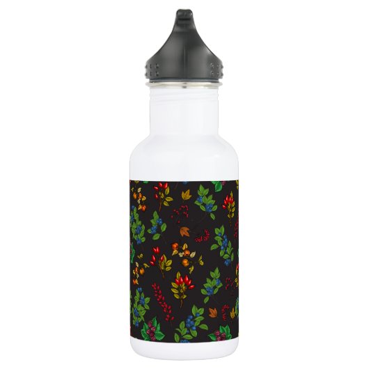 Autumn bessen op chocoladebruin waterfles  (Rechts)