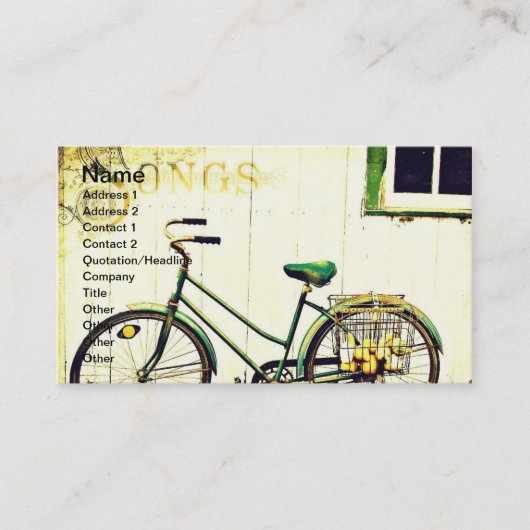Autumn Bicycle Visitekaartje (Voorkant)
