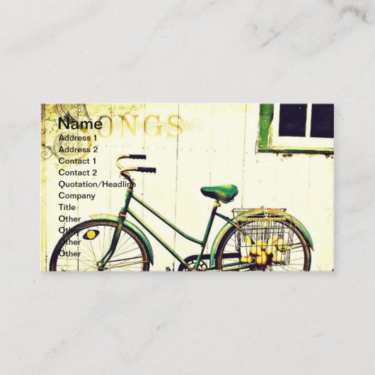 Autumn Bicycle Visitekaartje (Voorkant)