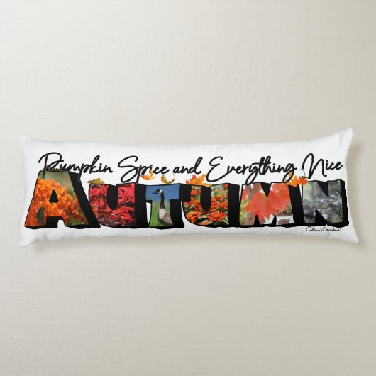 Autumn Big Letter Body Pillow Lichaamskussen (Achterkant)
