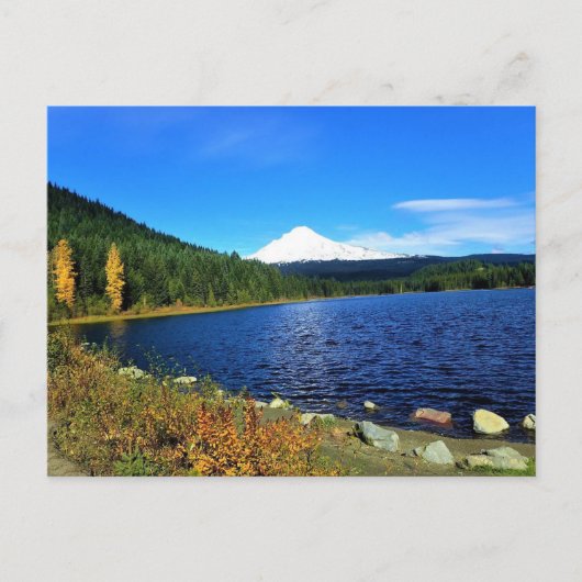 Autumn bij het meer van Trillium, OR Briefkaart (Voorkant)