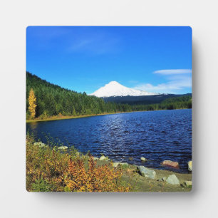 Autumn bij het meer van Trillium, OR Fotoplaat