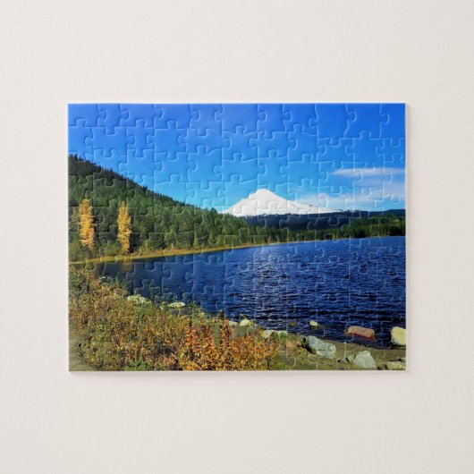 Autumn bij het meer van Trillium, OR Legpuzzel (Horizontaal)