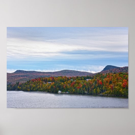 Autumn bij het meer van Willoughby, Vermont Poster (Voorkant)