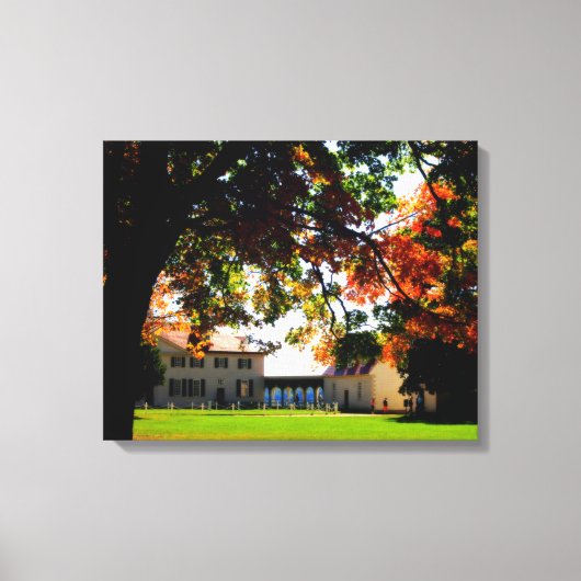 Autumn bij Mount Vernon Wrapped Canvas Afdruk (Voorkant)