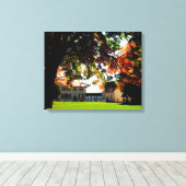 Autumn bij Mount Vernon Wrapped Canvas Afdruk (Insitu (Houten vloer))