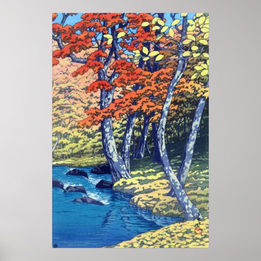Autumn bij Oirase Kawase Hasui 1933 Poster (Voorkant)