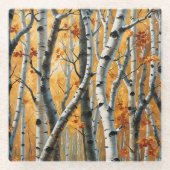 Autumn Birch Trees Onderzetter (Voorkant)