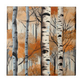 Autumn Birch Trees Tegel Tegeltje (Voorkant)