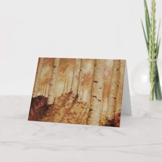 Autumn Birch Wenskaart van Alison Galvan Kaart (Voorkant)