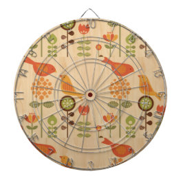Autumn Bird Folk Art Dartbord