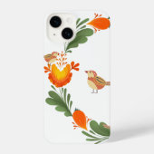 Autumn Bird Folk Art iPhone Hoesje (Achterkant)