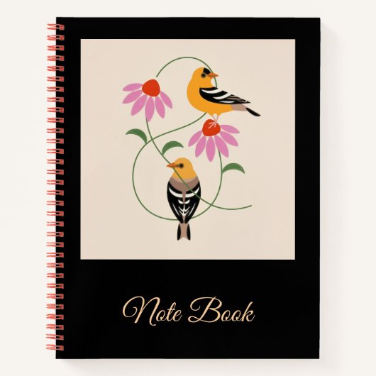 Autumn Bird Folk Art Notitieboek (Voorkant)