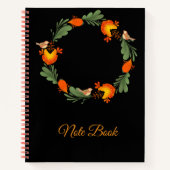 Autumn Bird Folk Art Notitieboek (Voorkant)