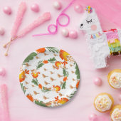 Autumn Bird Folk Art Papieren Bordje (Feest)