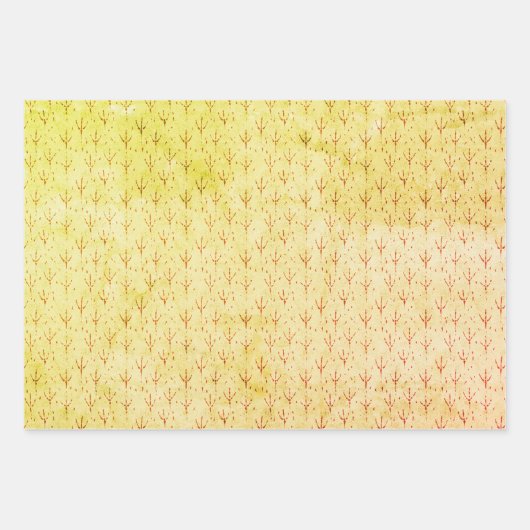 Autumn Bird Tracks Inpakpapier Vel (Voorkant)