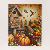 Autumn Birdhouse Puzzel Legpuzzel (Verticaal)