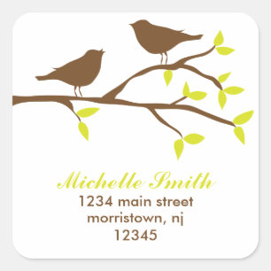 Autumn Birds Vierkante Sticker