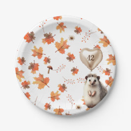 Autumn Birthday Bash - Hedgehog & Natuur thema Papieren Bordje