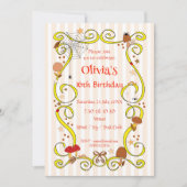 Autumn Birthday Girl Invitation Kaart (Voorkant)