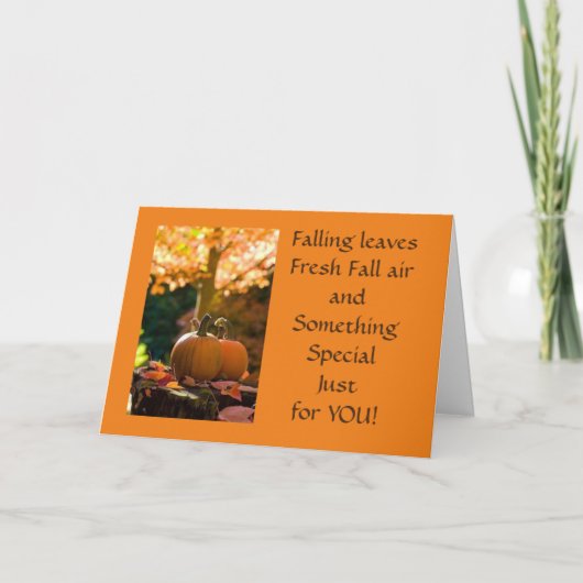 *** AUTUMN BIRTHDAY WISHES** KAART (Voorkant)