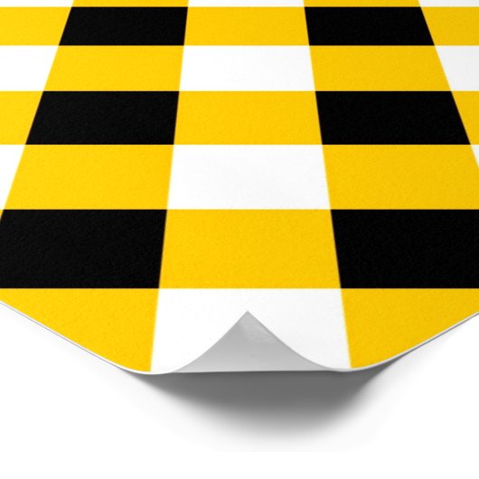 Autumn Black Yellow and White Plays Pattern Poster (Hoek)