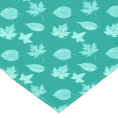 Autumn bladeren - aqua en turquoise korte tafelloper (Hoek)