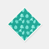 Autumn bladeren - aqua en turquoise servetten (Hoek)