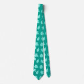 Autumn bladeren - aqua en turquoise stropdas (Voorkant)