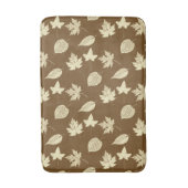 Autumn bladeren - beige en chocolade badmat (Voorkant Verticaal)